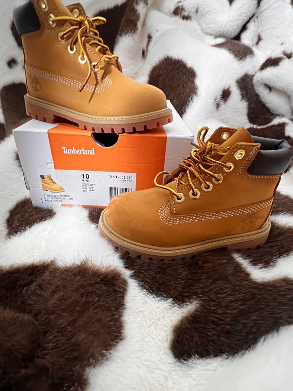 Timberland Kids' Wheat Brown Premium Leather Boots